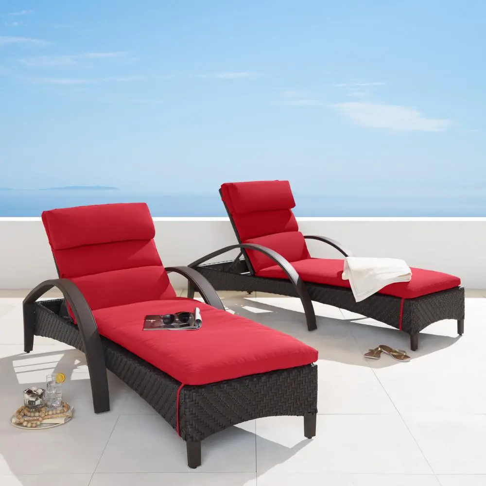 Barcelo Red Patio Chaise Loungers-1