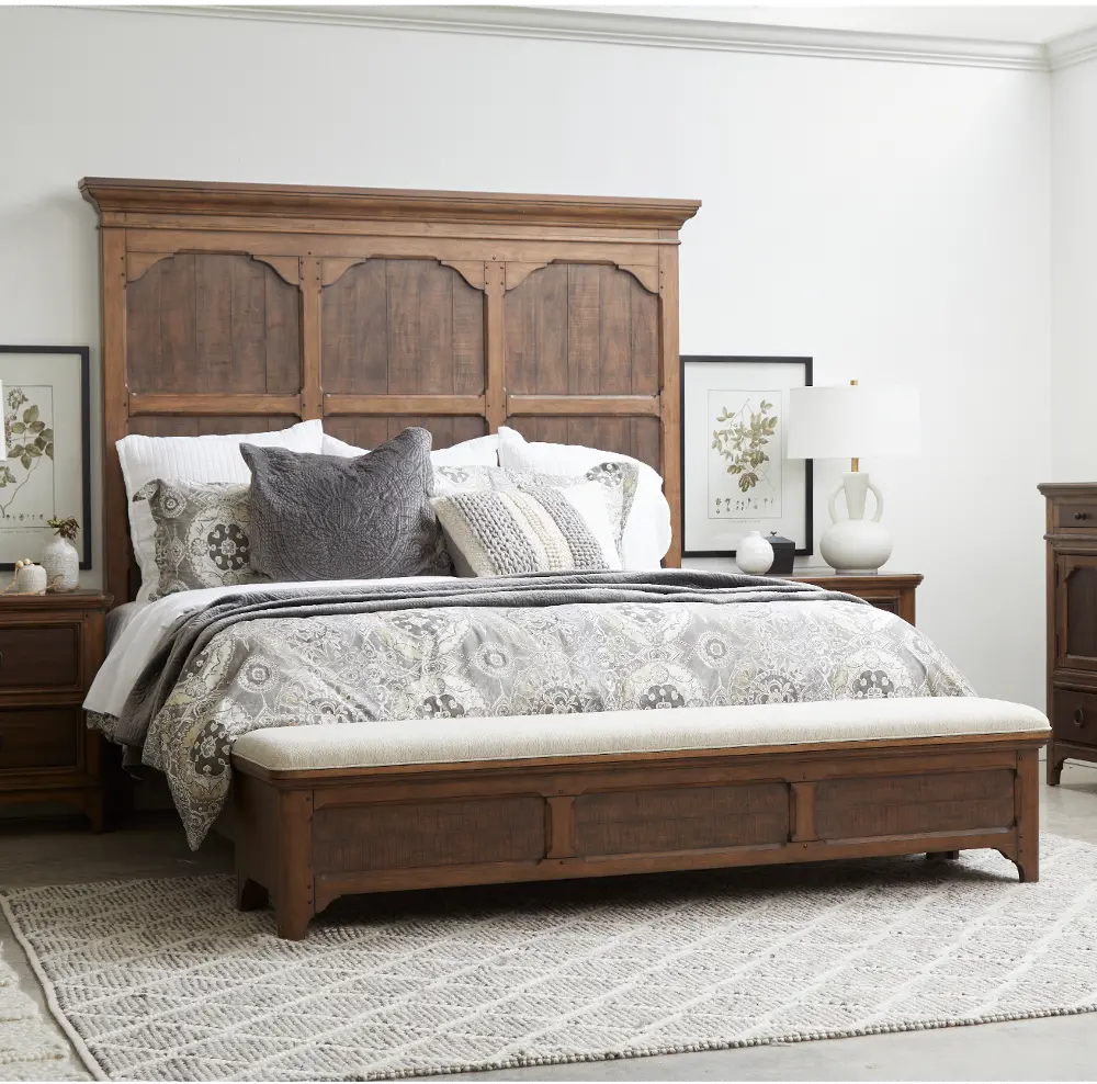 Hearthstone Walnut Brown King Storage Bed-1
