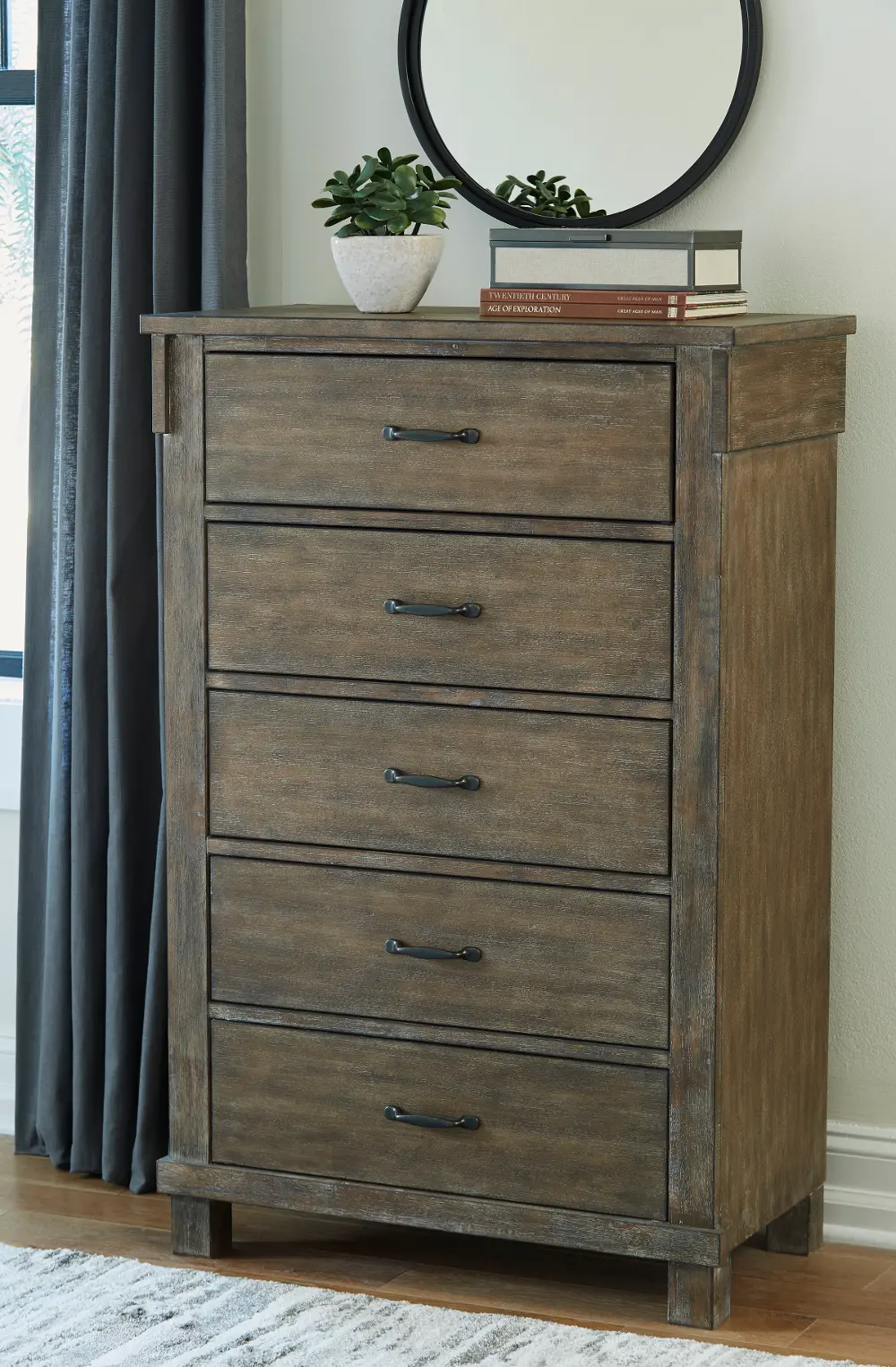 Ora Brown Chest of Drawers-1