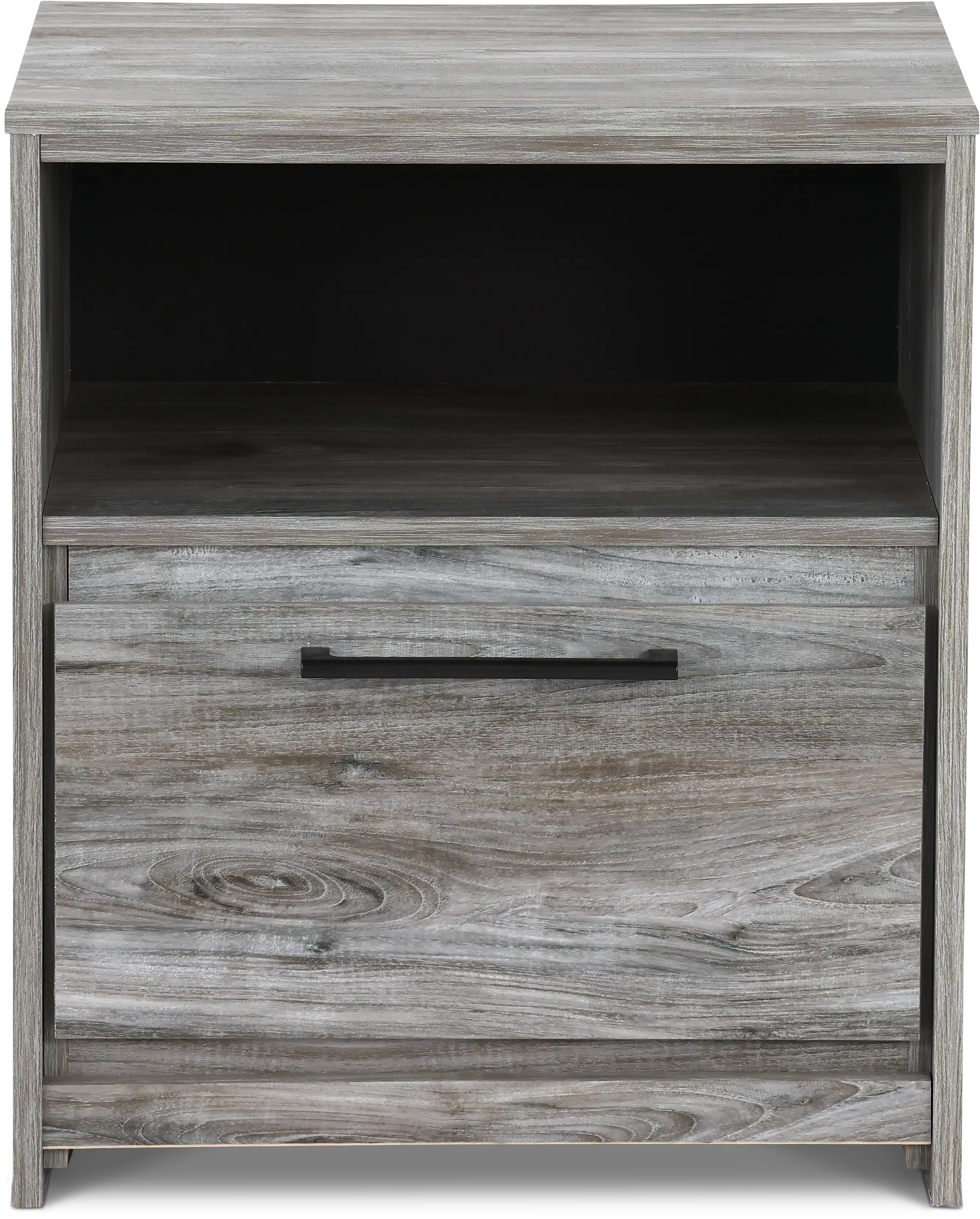 Twila Rustic Smoke Gray Nightstand