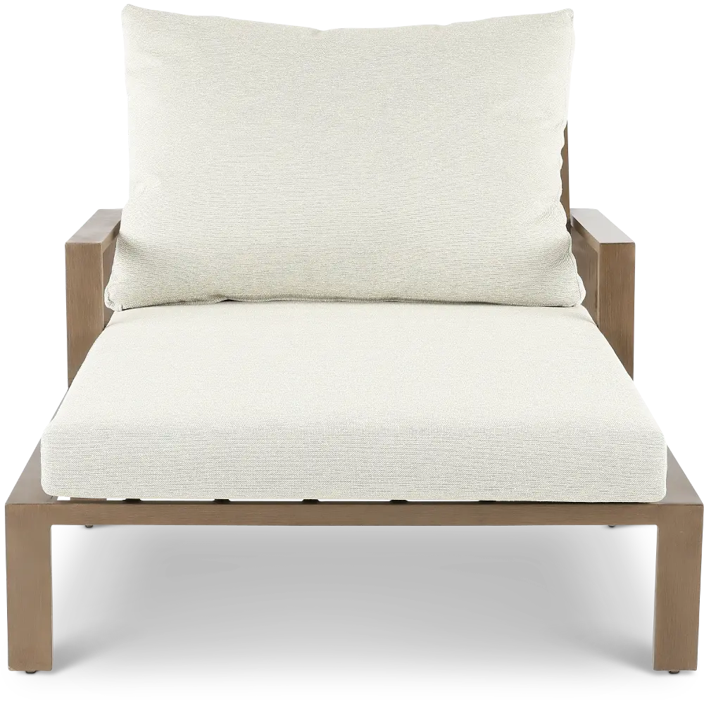 Monterey Cream Rolling Chaise Lounge-1