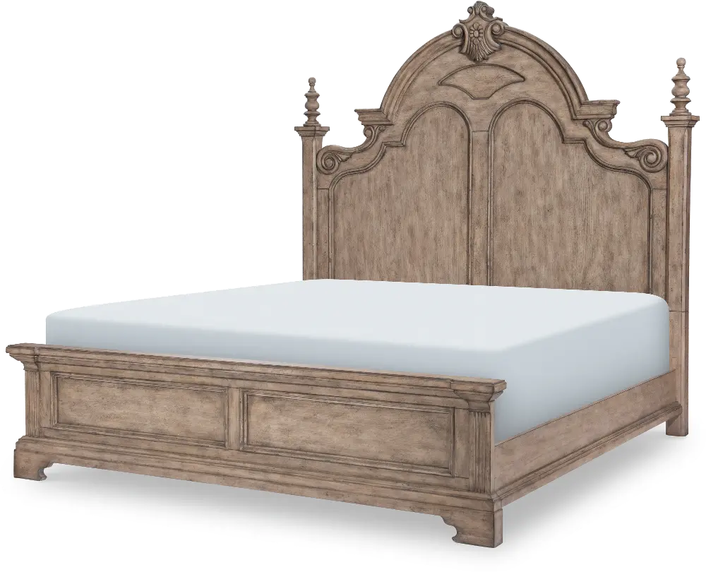 Sorona Beige Queen Bed-1