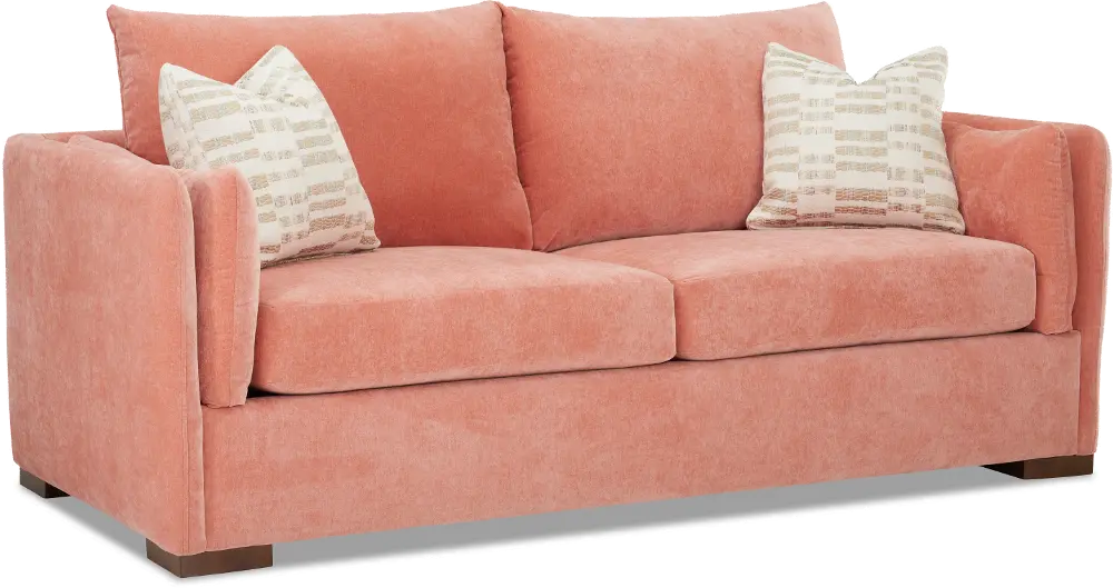 Ellyson Coral Pink Queen Sofa Bed-1