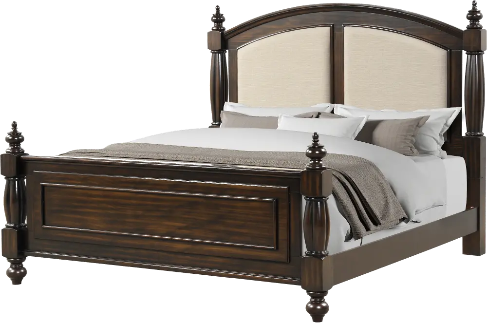 Harrison Cherry Brown King Bed-1