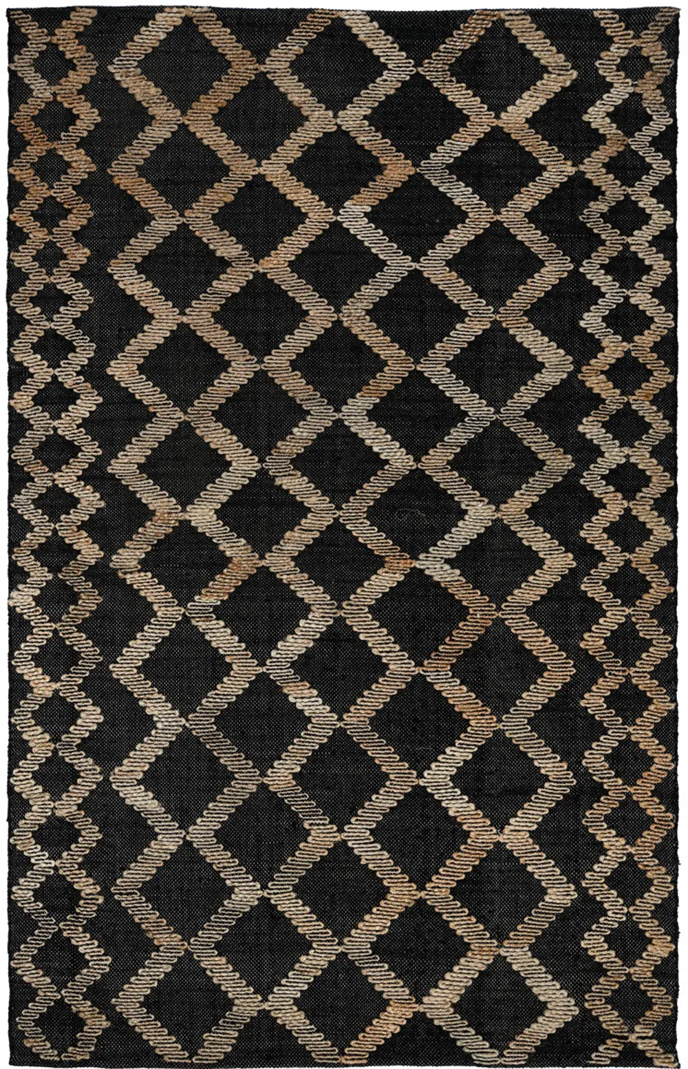 Gobi 5 x 8 Natural Black Area Rug-1