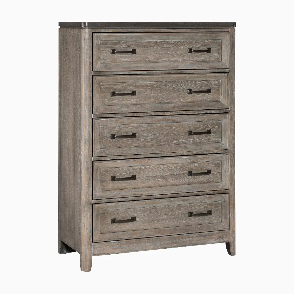Newell Gray and Light Brown Chest of Drawers-1