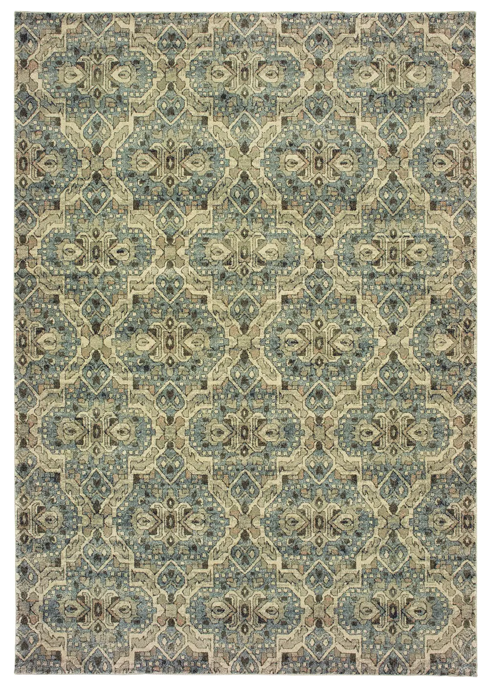 Raleigh 5 x 8 Sphinx Ivory Blue Area Rug-1