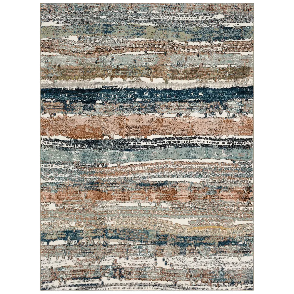 92204-60129/BLU-8X10 Epiphany 8 x 10 Blue Color Waves Area Rug-1