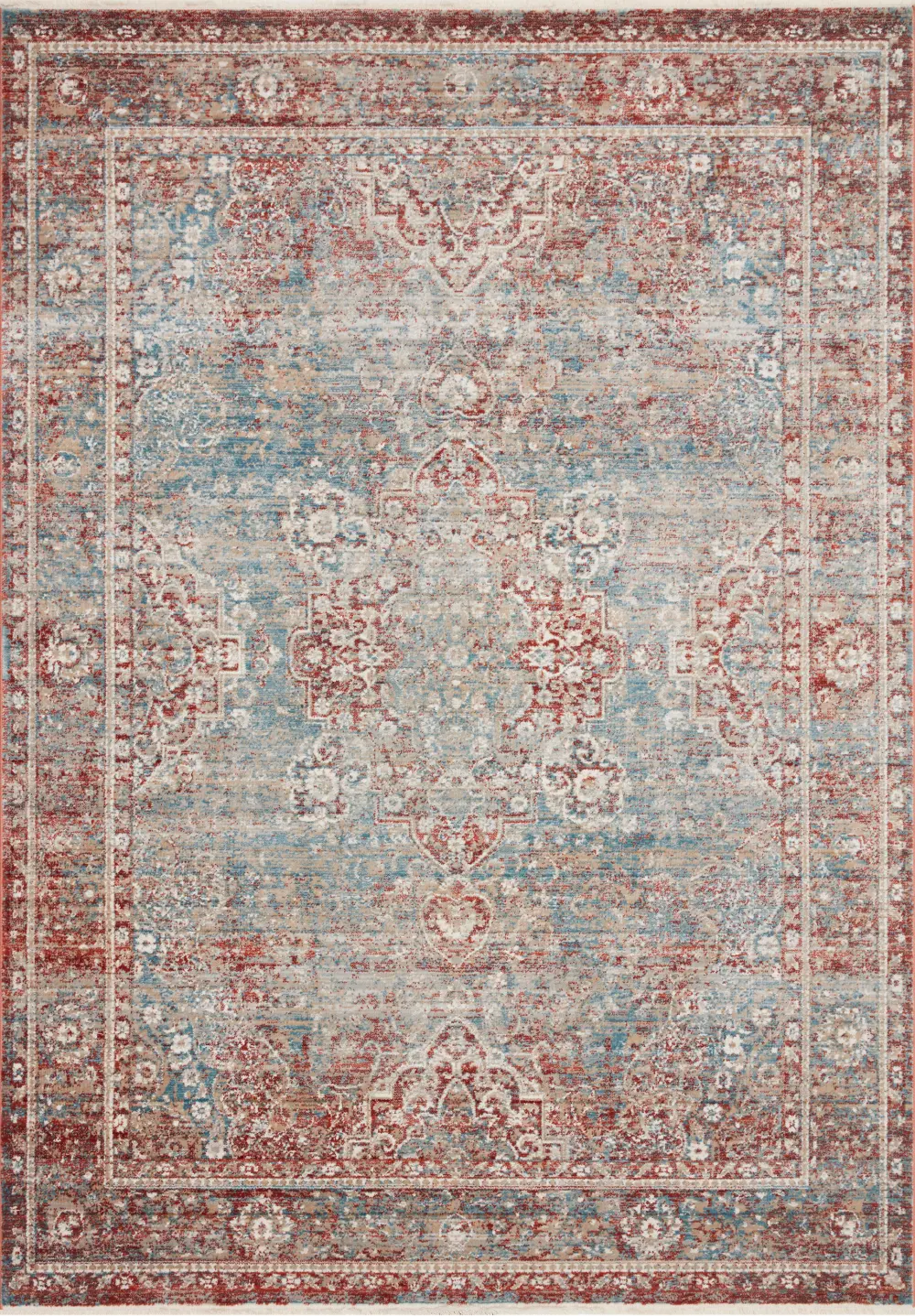 ELI-04MH/SKY-5.3X7.9 Elise 5 x 8 Sky Red Area Rug-1