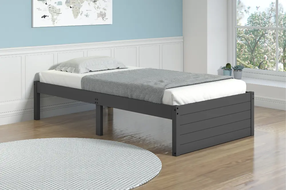 Bristol Dark Gray Twin Bed-1