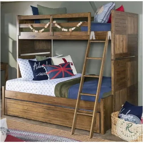 Summer Camp Brown Twin-over-Full Bunk Bed-1