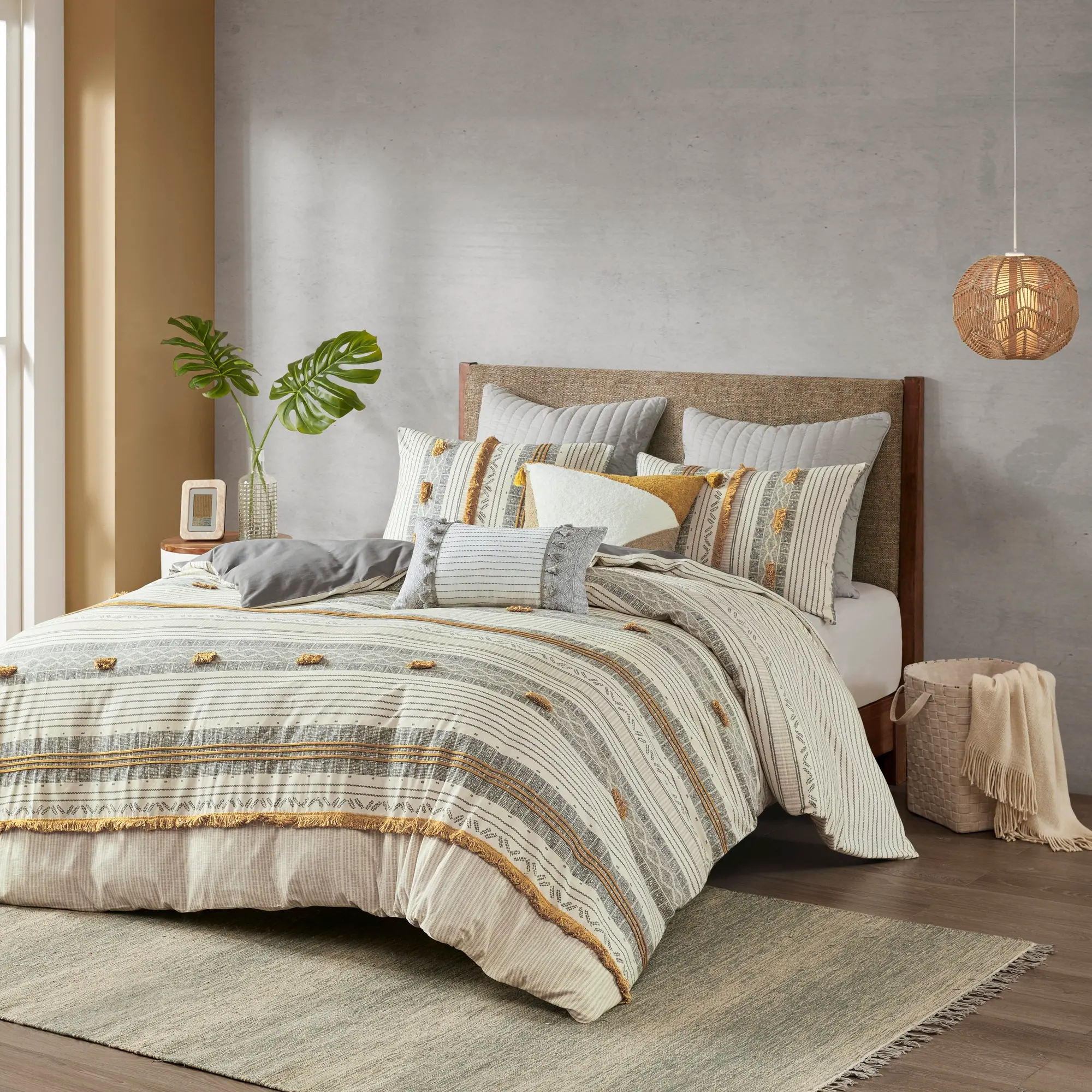 Bee & Willow Home Bee & Willow Striped Cranston 3-Piece Full/queen Duvet  Cover Set In Grey - ShopStyle