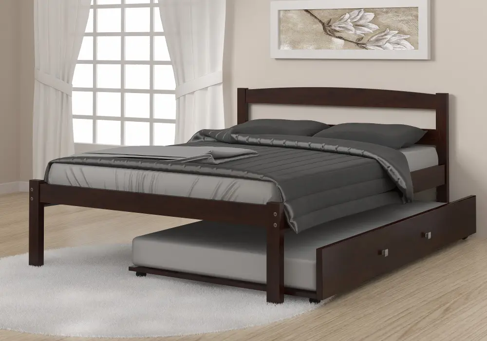 Sierra Dark Cappuccino Full Bed with Trundle-1