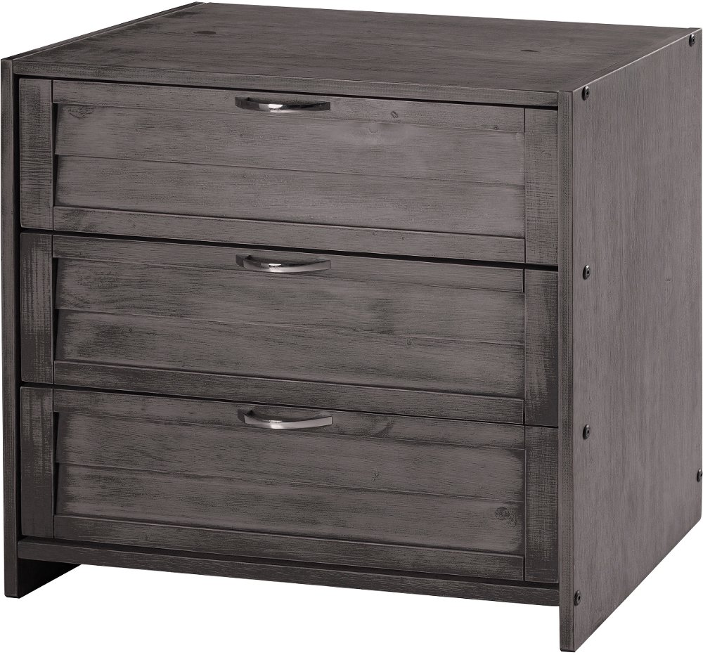 Photos - Dresser / Chests of Drawers Donco Trading Louver Antique Gray 3-Drawer Chest 790-BAG