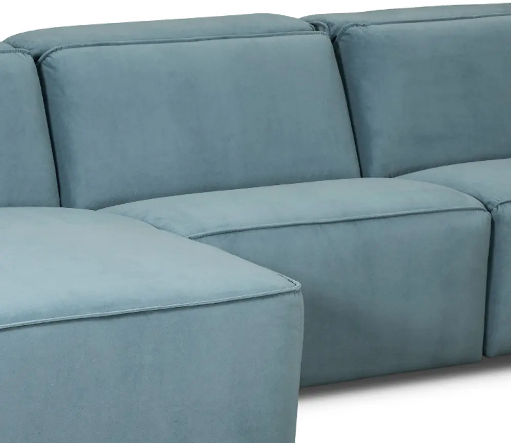 Colton Ocean Blue Armless Chair with Adjustable Headrest-1