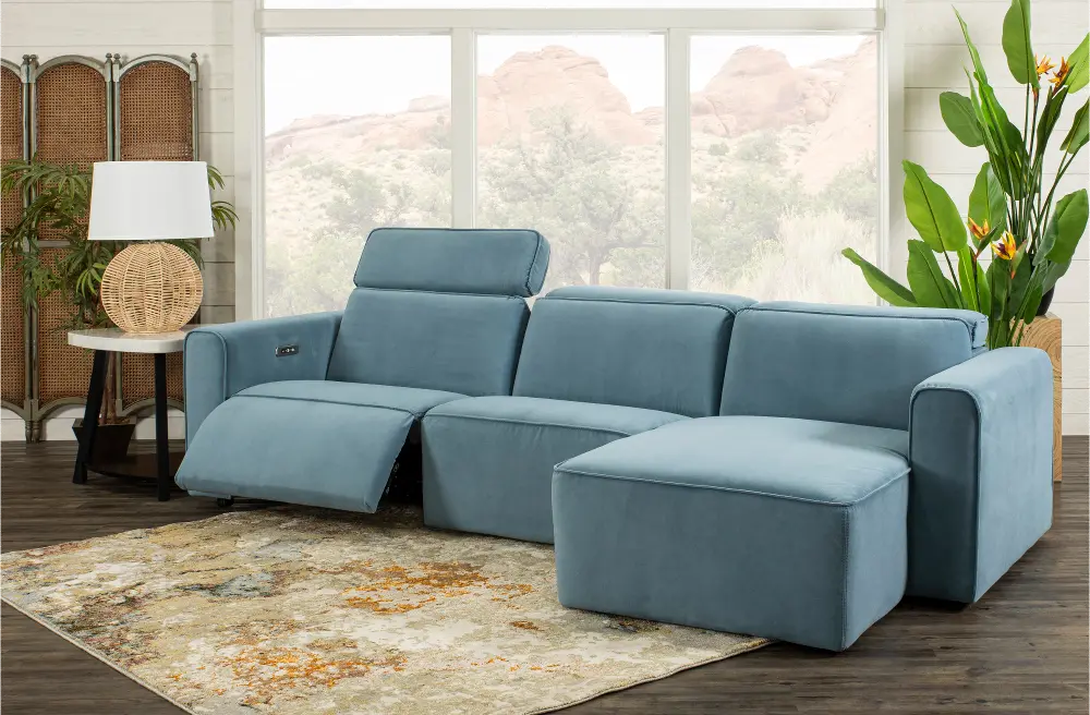 Colton Blue 3-Piece Power Reclining Sectional-1