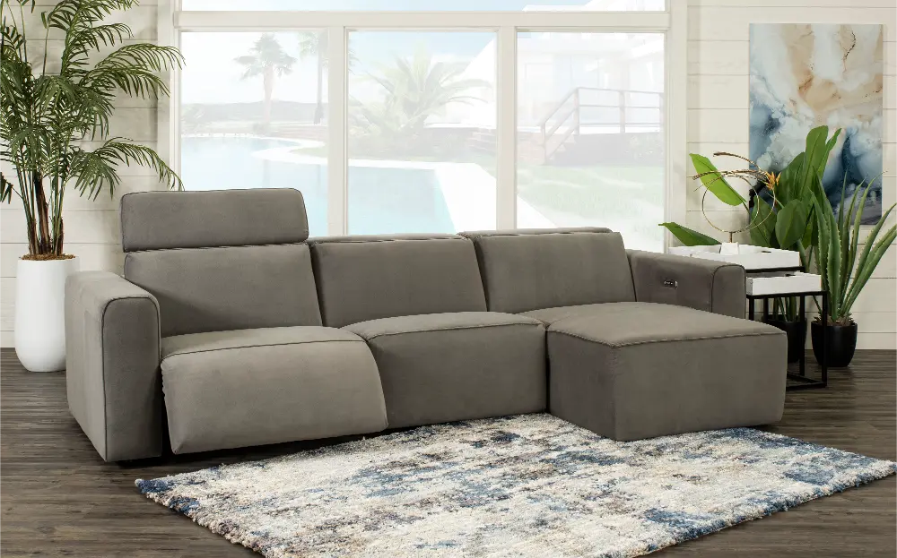 Colton Brown 3 Piece Power Reclining Sectional-1