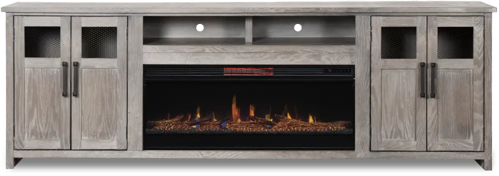 Maison Gray Electric Fireplace TV Stand-1