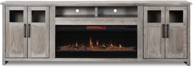 Maison Gray Electric Fireplace TV Stand