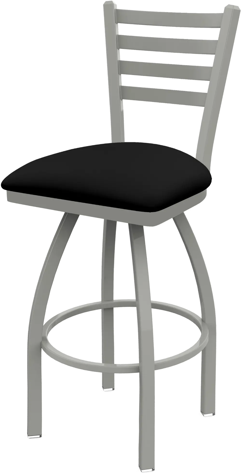 Nickel and Black Swivel Counter Height Stool - Jackie-1