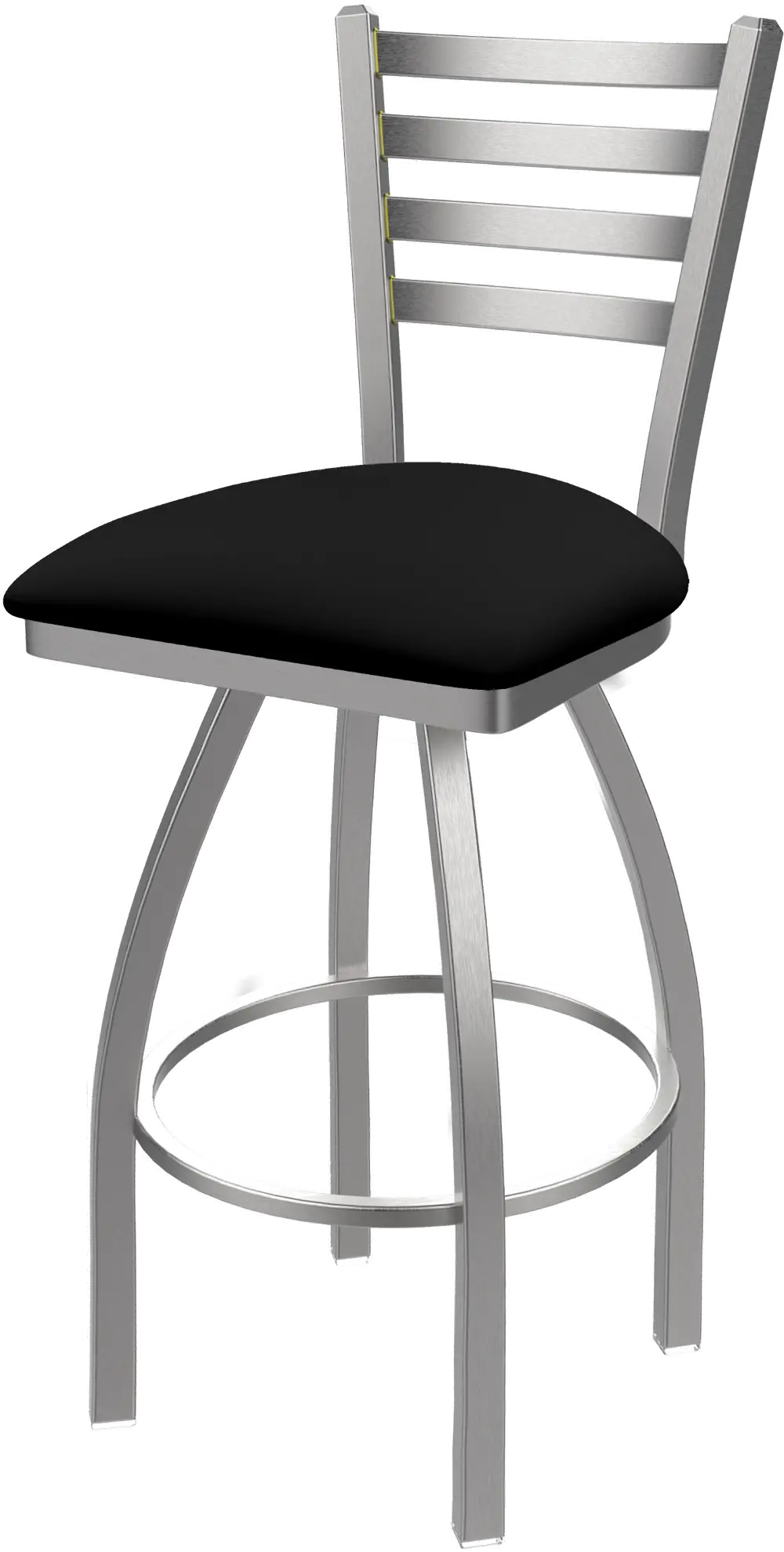 Stainless Steel and Black Swivel Counter Height Stool - Jackie-1