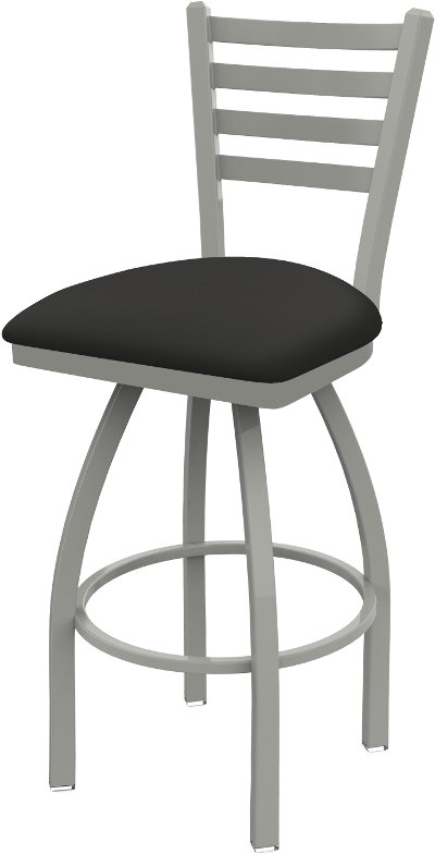 Silver And Brown Swivel Counter Height, Fabric Swivel Bar Stools With Back Supports