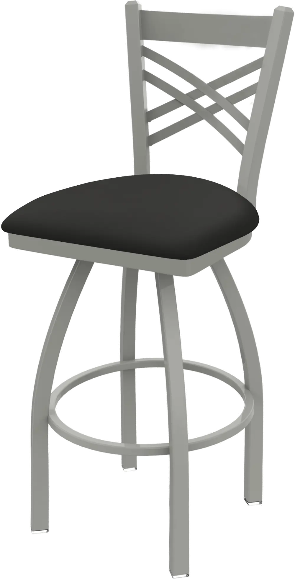 Silver and Iron Swivel Counter Height Stool - Catalina-1
