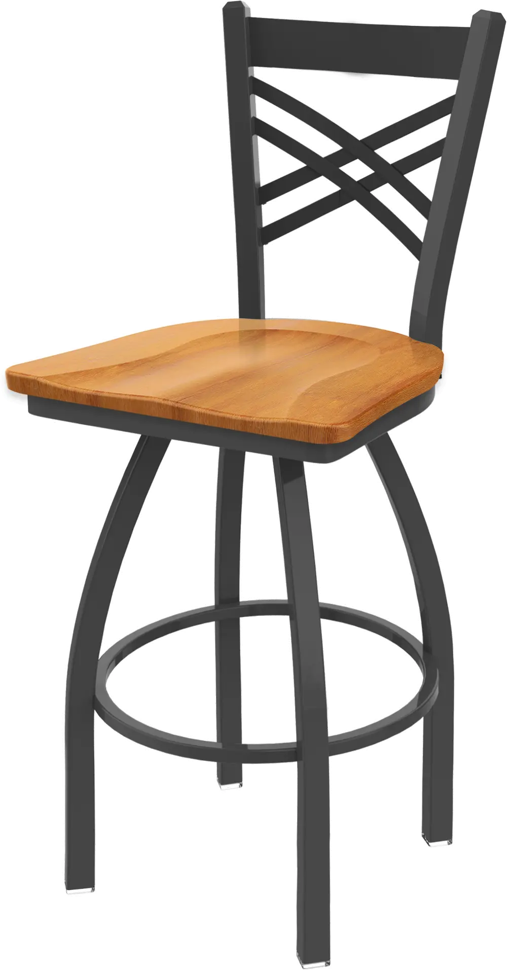 Metal and Maple Swivel Counter Height Stool - Catalina-1