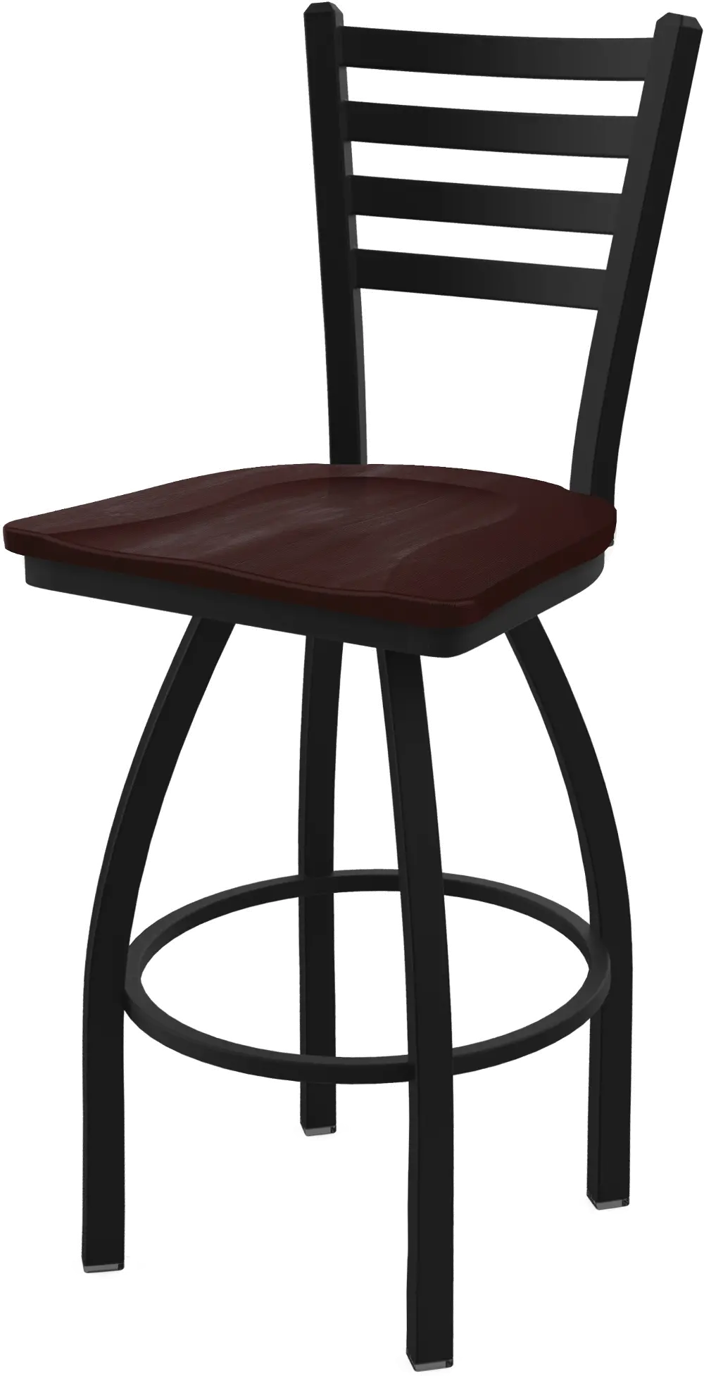 Black and Cherry Swivel Counter Height Stool - Jackie-1
