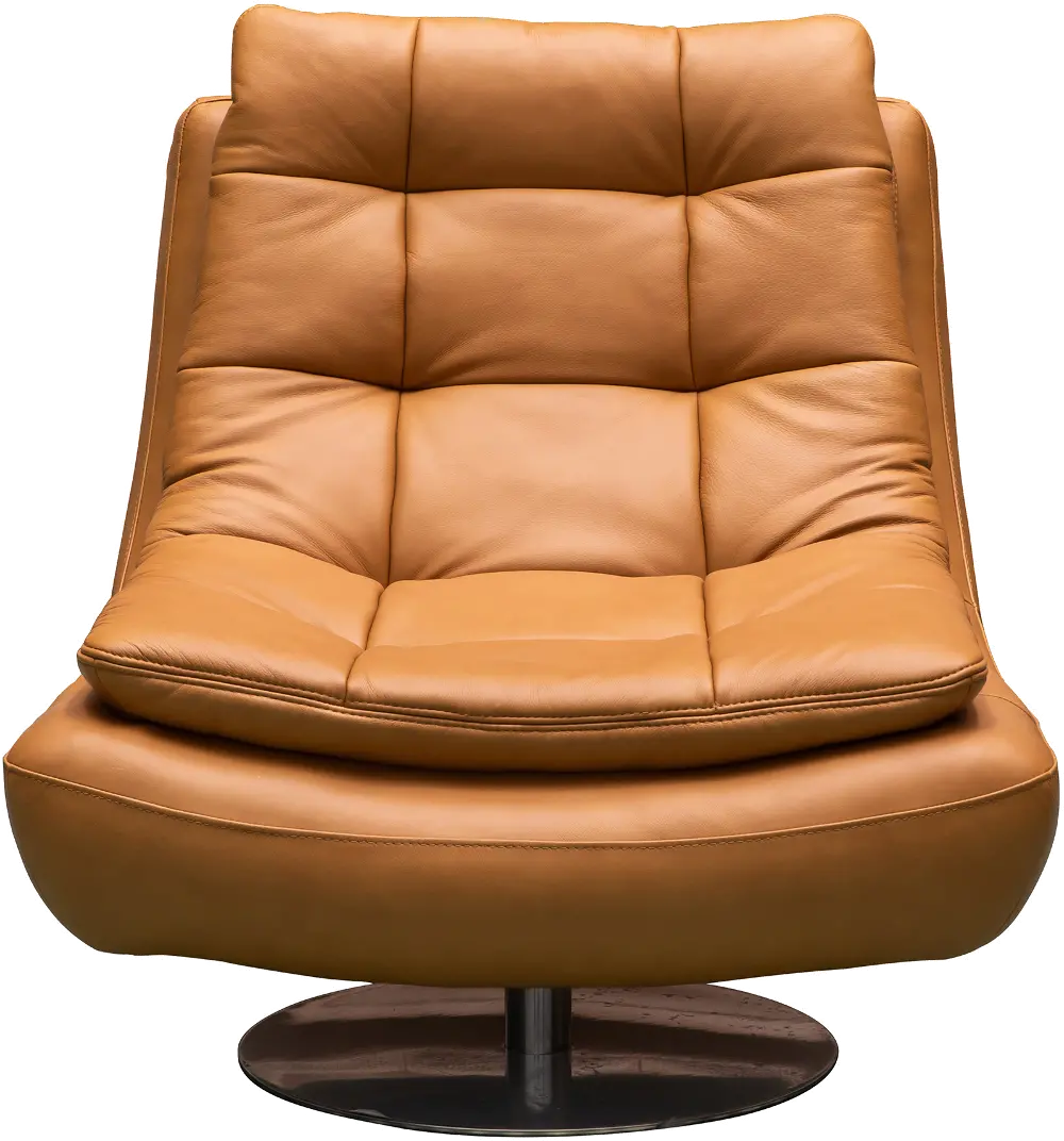 Ferraro Tan Leather Swivel Chair-1
