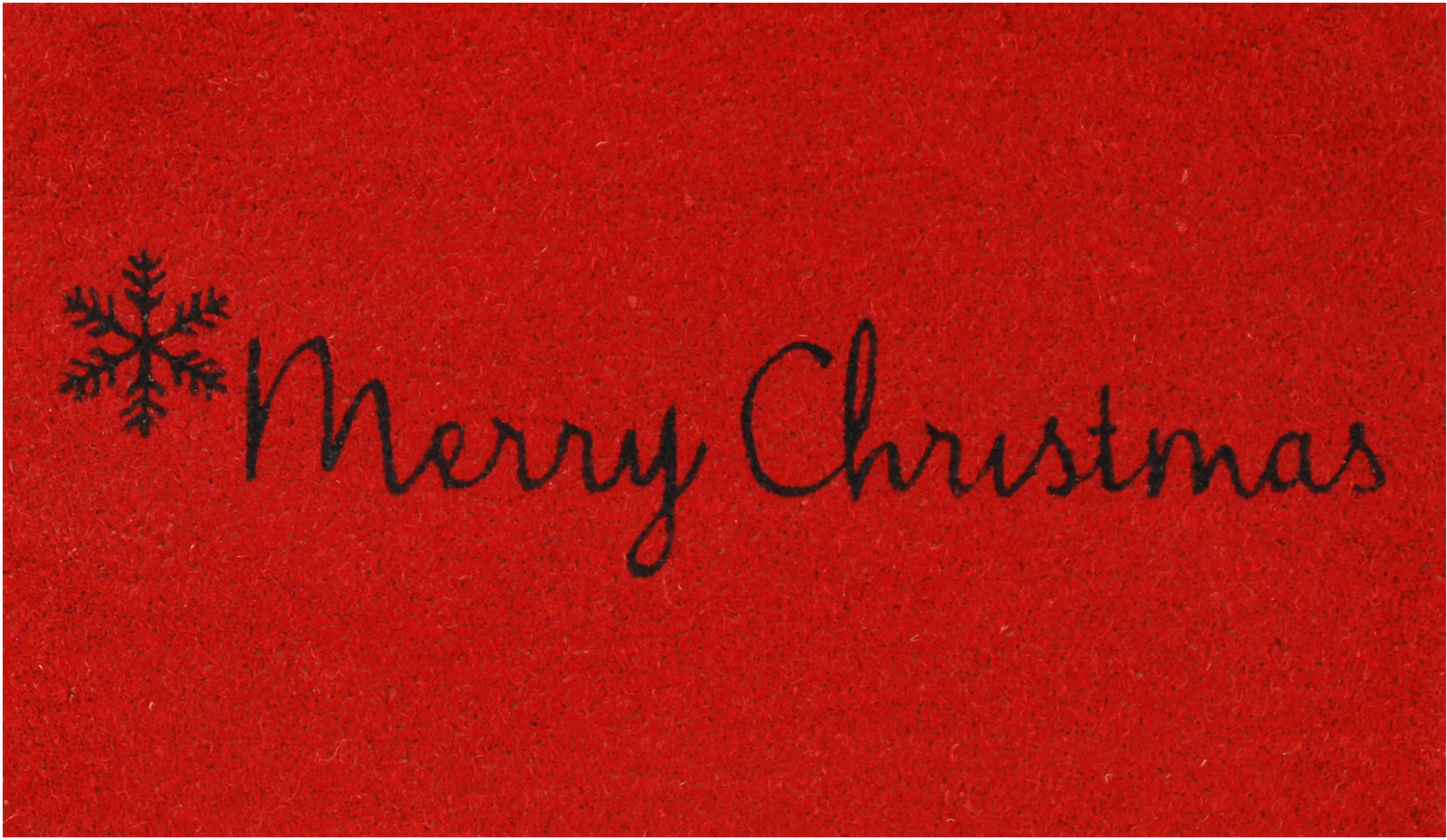 Red Merry Christmas Doormat