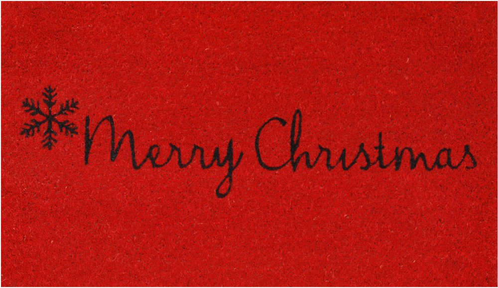 Red Merry Christmas Doormat