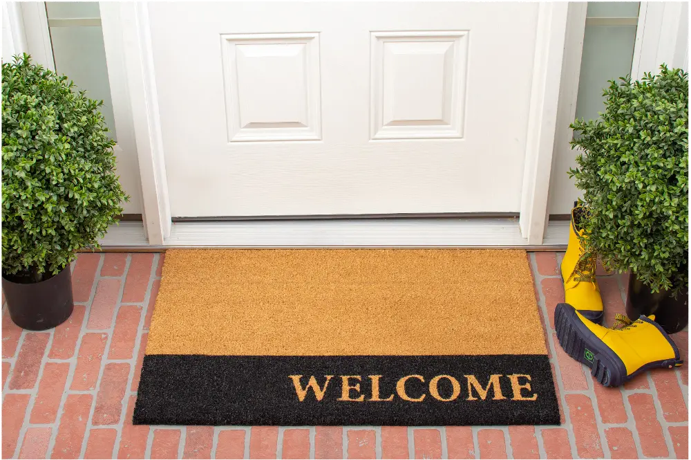 104872436 Welcome Black Stripe Doormat-1