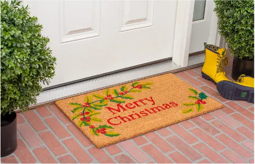 Merry Christmas Door Mat, Christmas Doormat