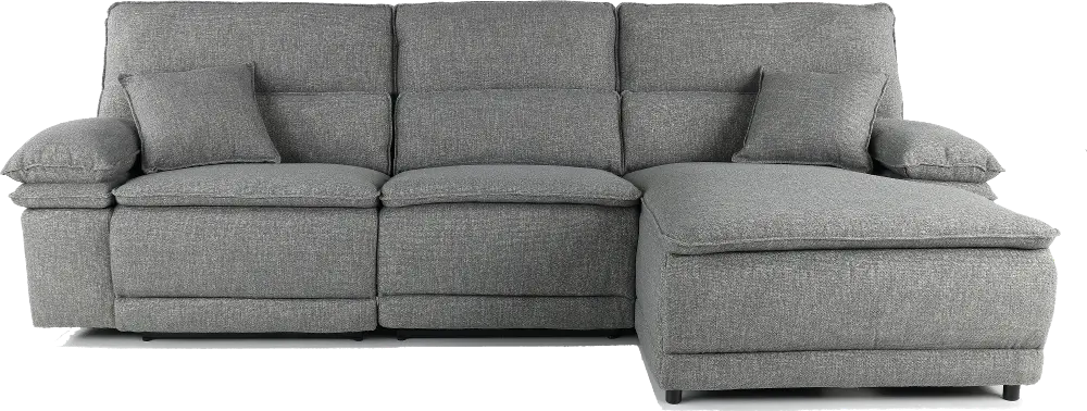Merino Charcoal Gray 3-Piece Right Chaise Power Reclining Sofa-1