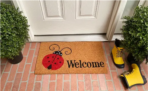 Ladybug Welcome - Entryway Floor Mat