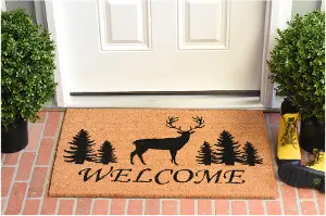 Fleur De Lis Rubber Doormat, RC Willey