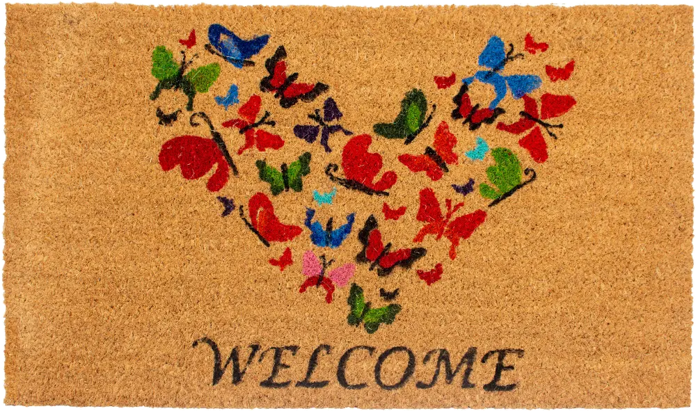 121801729 Butterfly Love Welcome Doormat-1