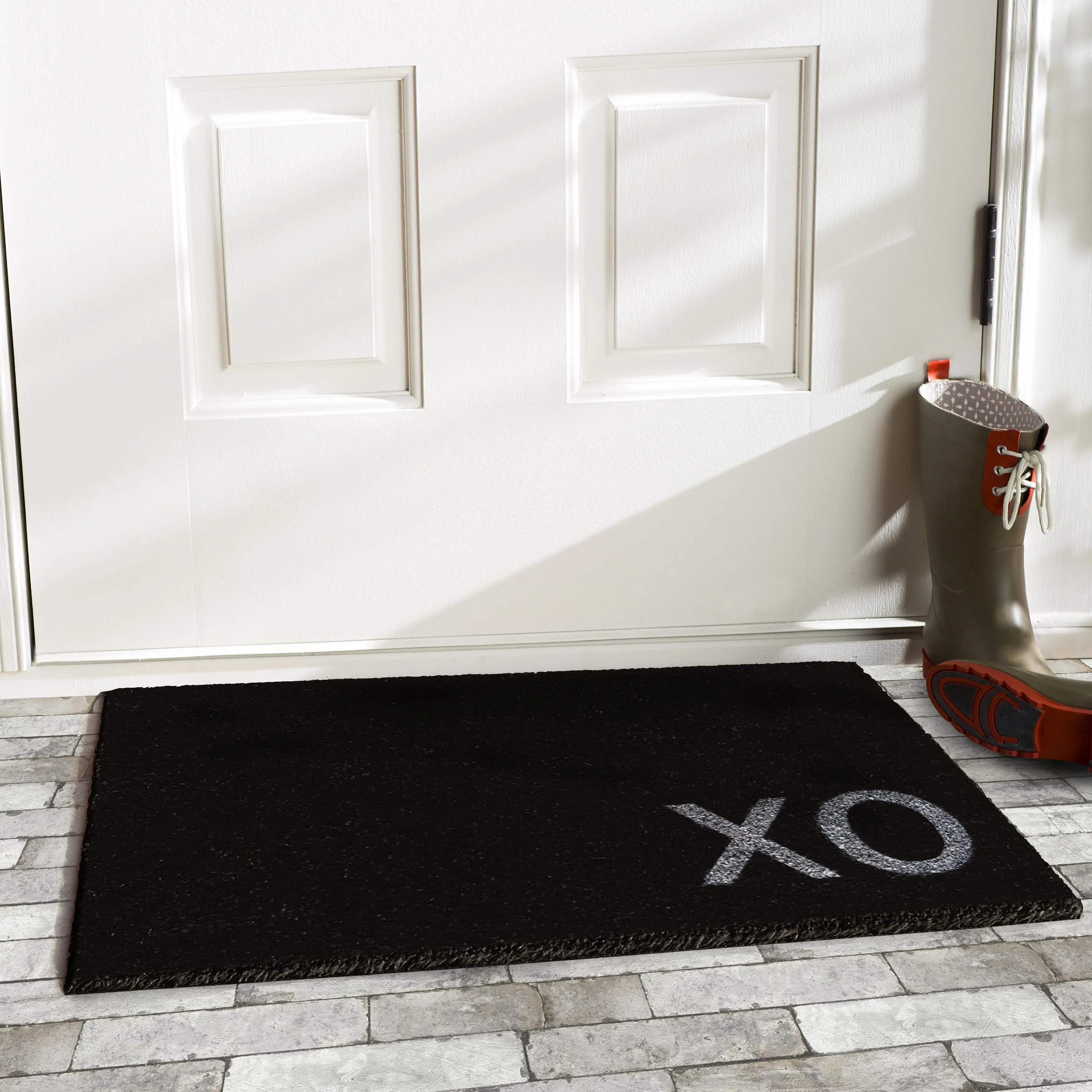 Black XO Doormat