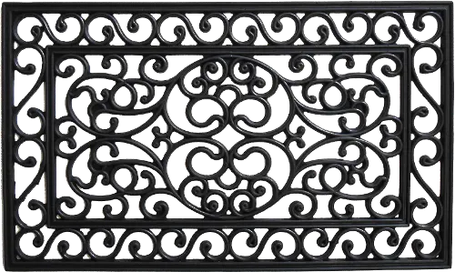 Fleur De Lis Rubber Doormat, RC Willey