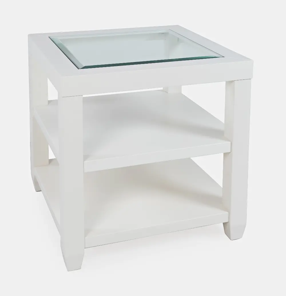 Urban Icon White End Table-1