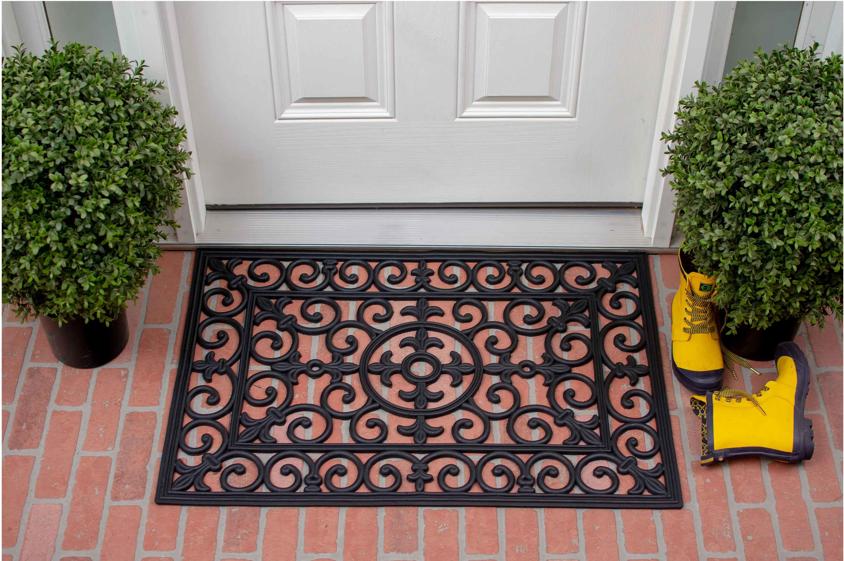 Fleur De Lis Rubber Doormat