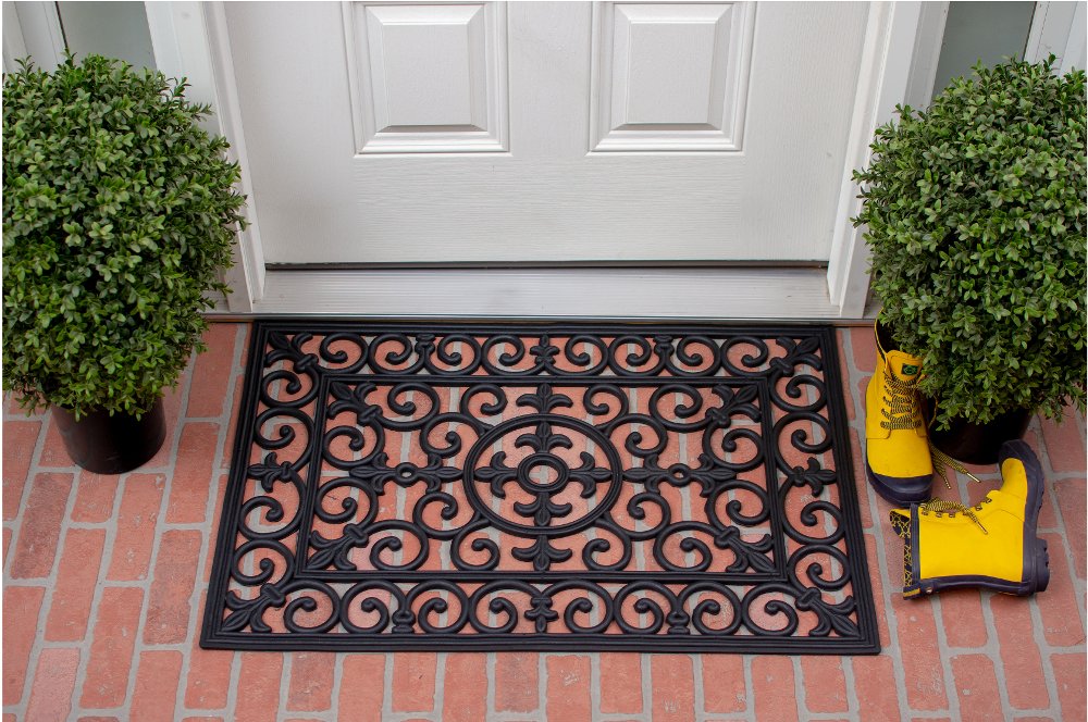 Fleur De Lis Rubber Doormat