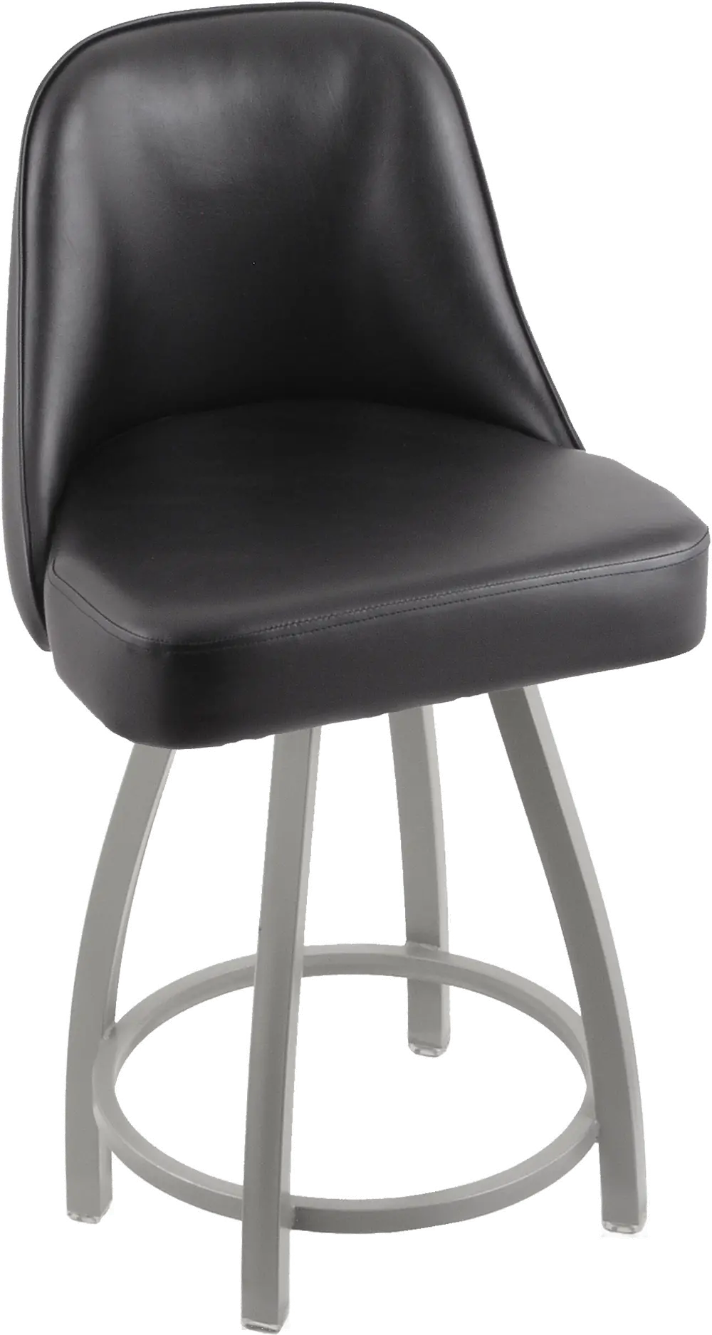 Grizzly Black Upholstered Swivel Counter Height Stool-1