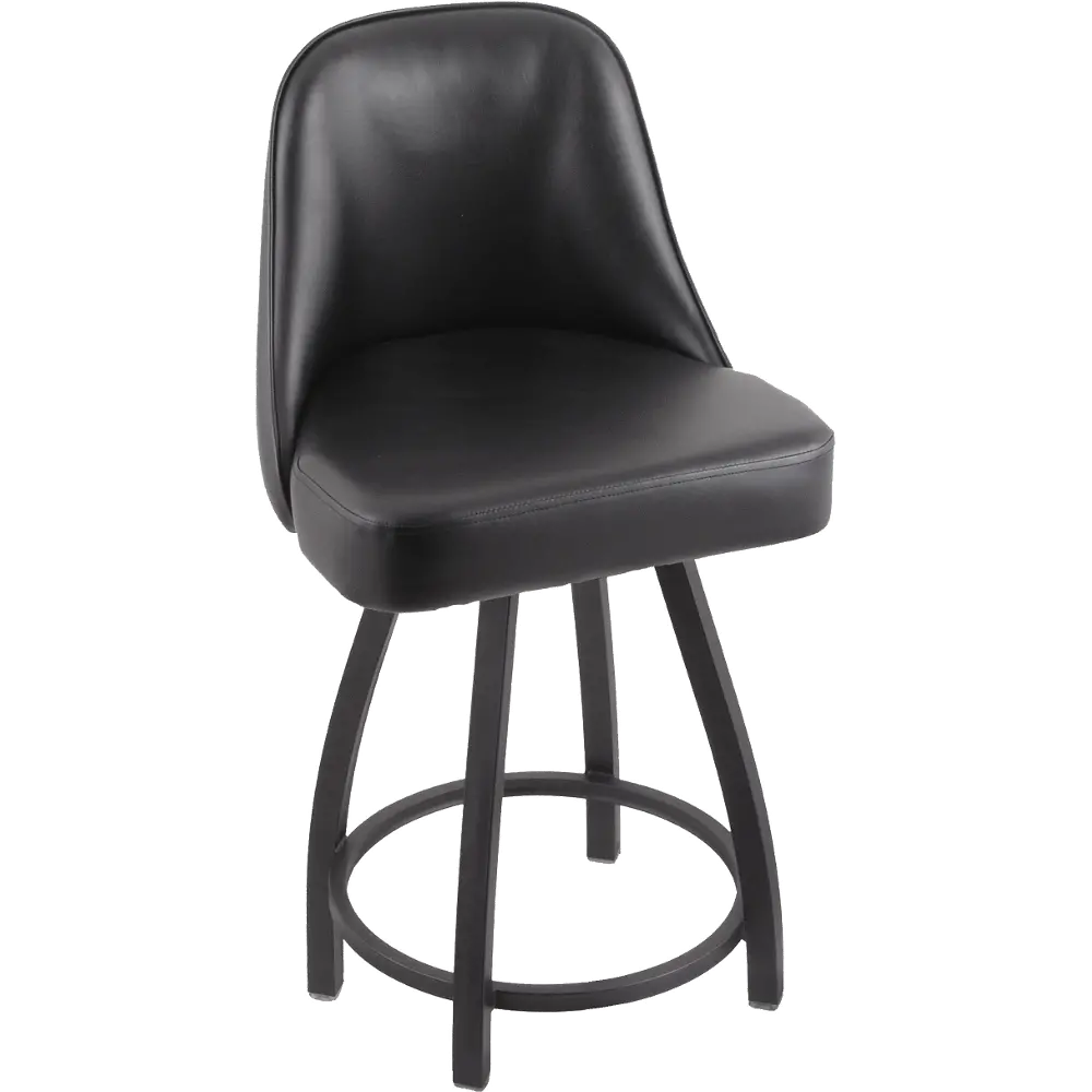 Grizzly Pewter Upholstered Swivel Counter Height Stool-1
