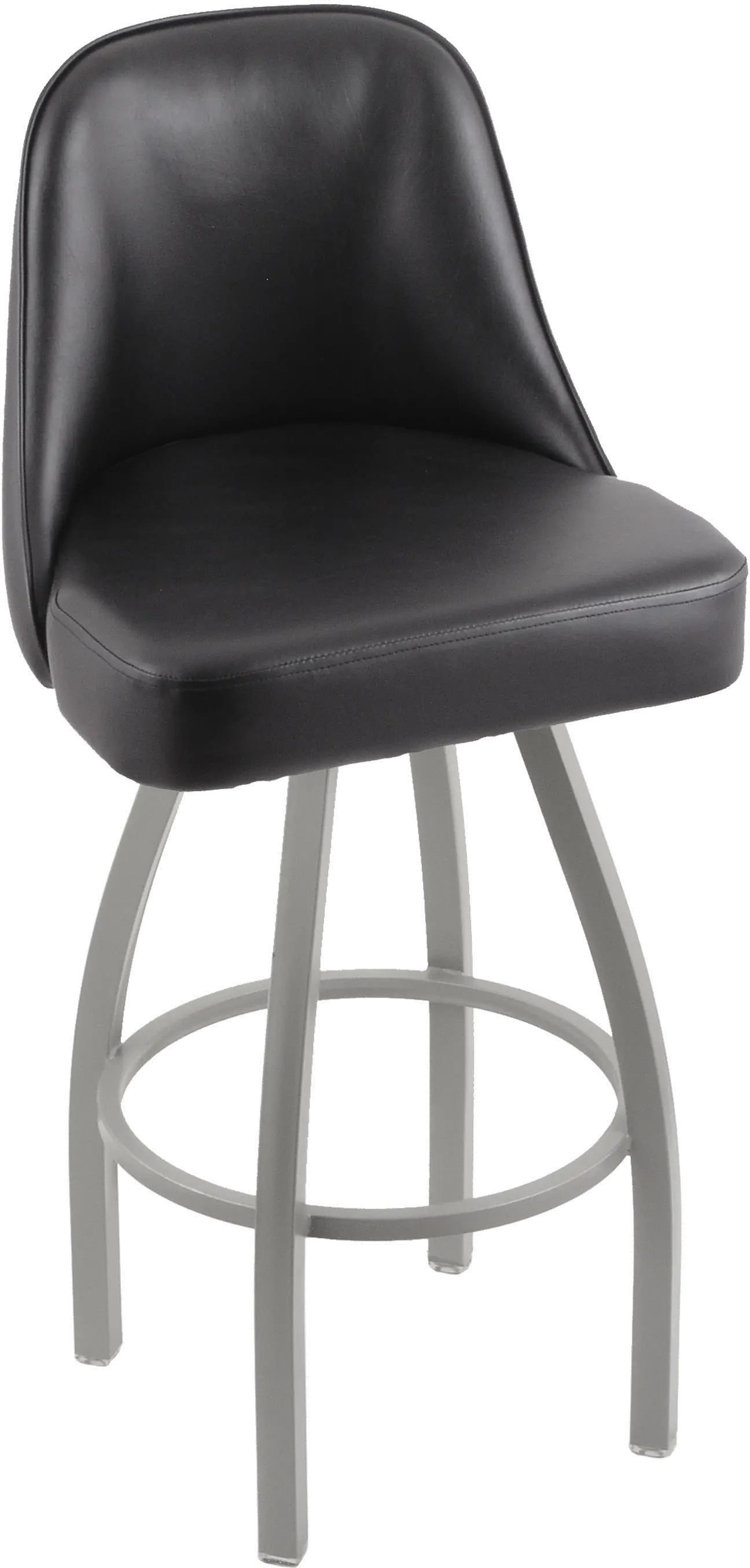 84030ANBLKVINYL Grizzly Black Upholstered Swivel Bar Stool sku 84030ANBLKVINYL