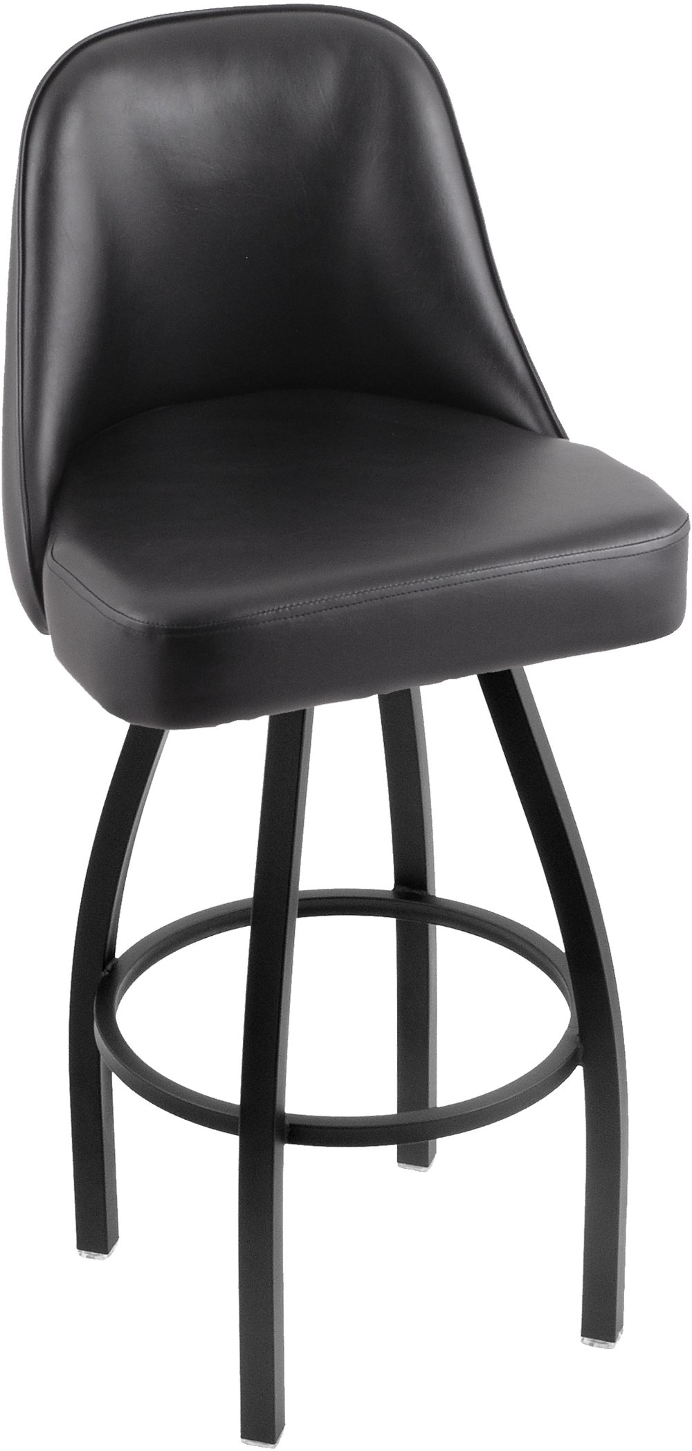 112425909 Grizzly Black Metal Upholstered Swivel Bar Stool sku 112425909