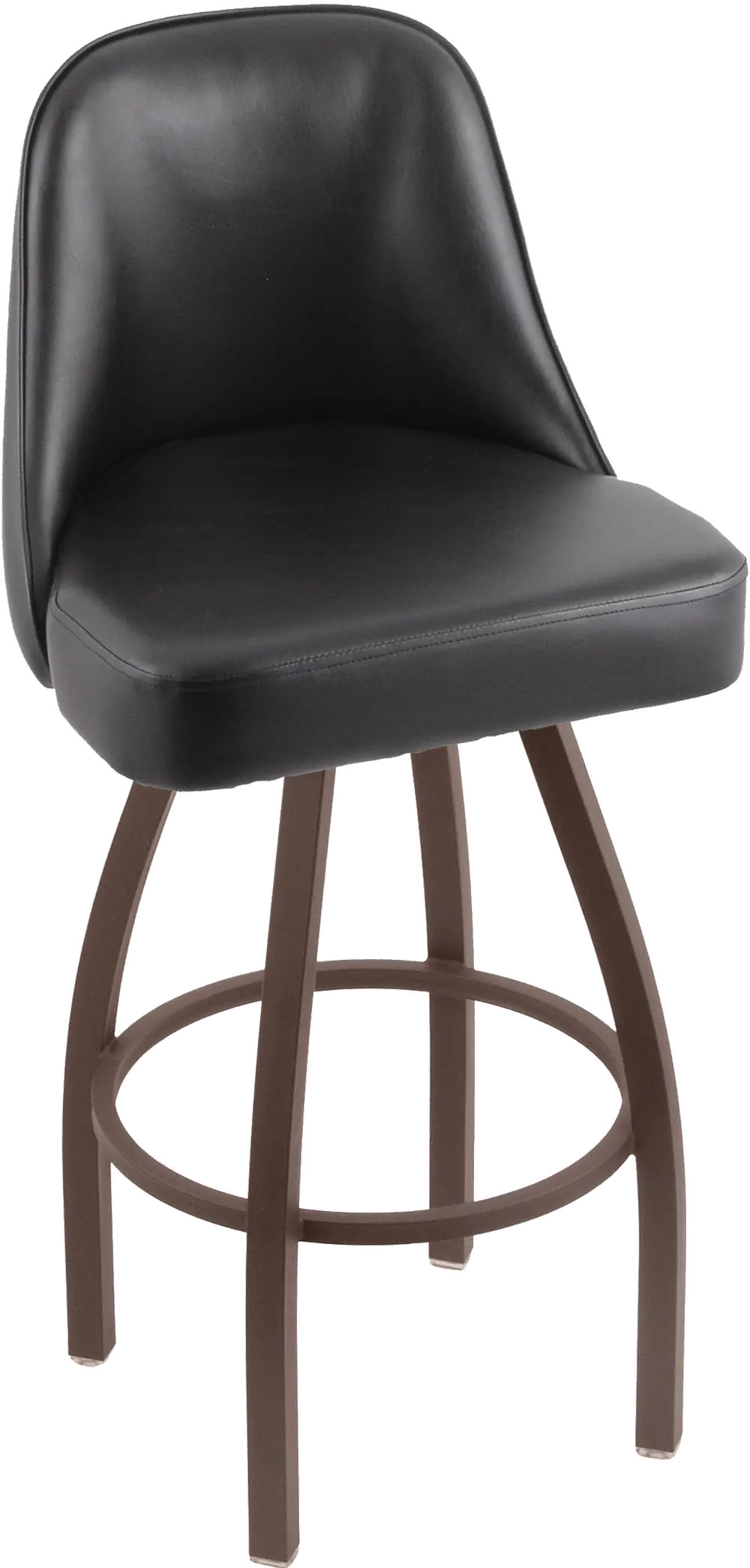 Grizzly Bronze Metal Upholstered Swivel Bar Stool-1