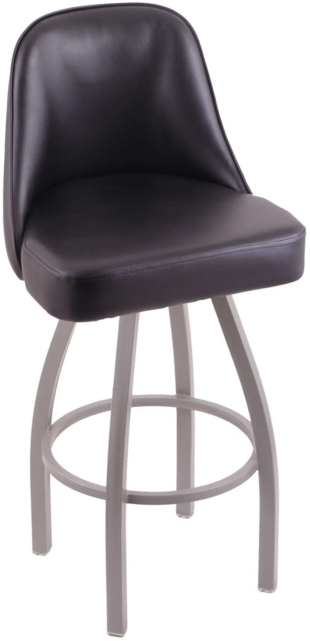Grizzly Black Upholstered Swivel Extra Tall Bar Stool-1