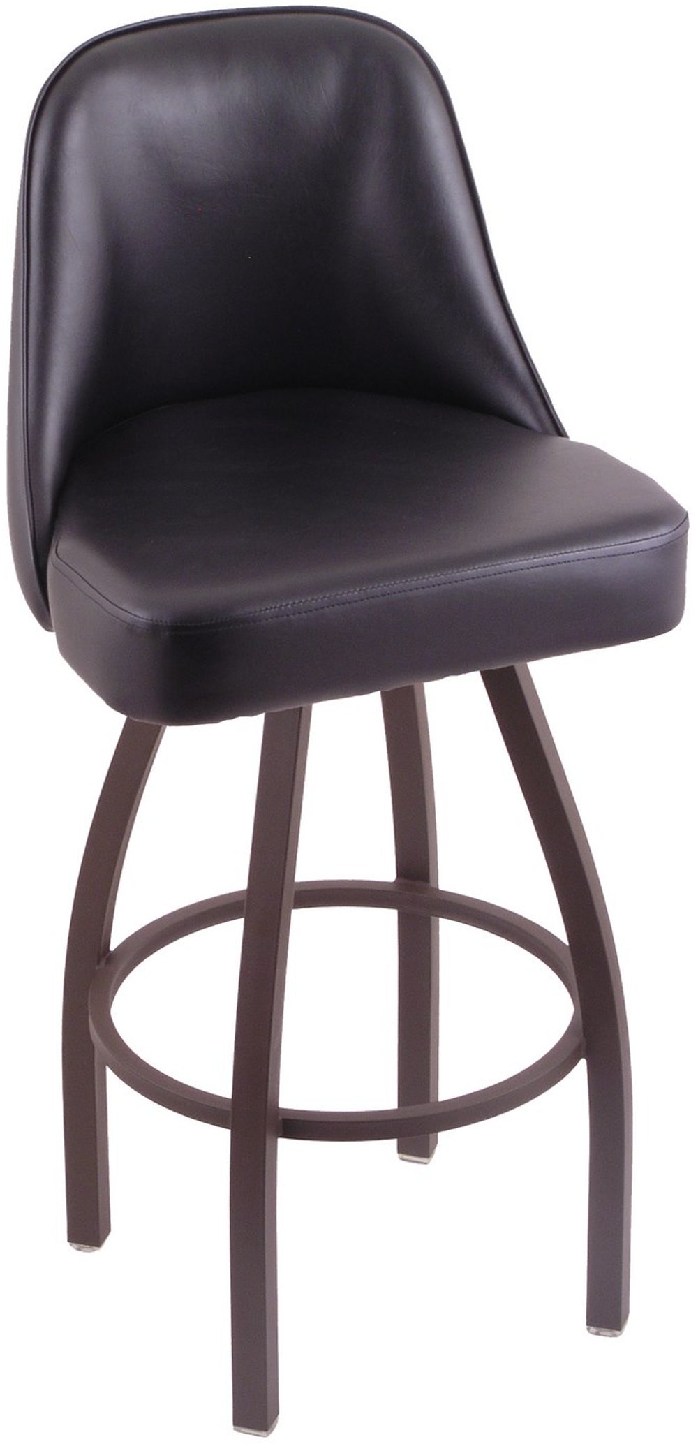 Grizzly Bronze Metal Upholstered Swivel Extra Tall Bar Stool